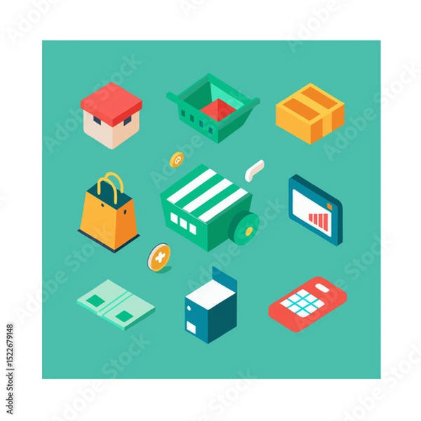 Fototapeta icons for web and mobile applications