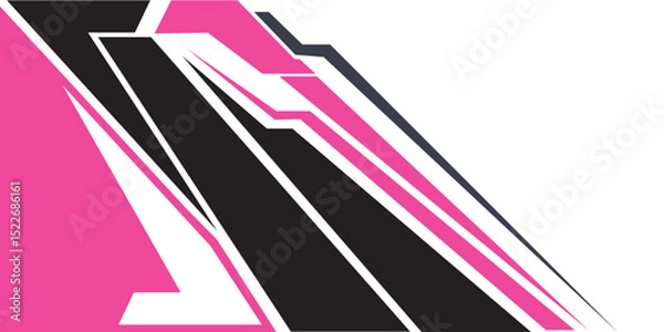 Fototapeta Abstract sporty background with exclusive colors. Abstract racing graphic design, vector design for vehicle wrap, t-shirt, jersey, gamer, esport, racing car, rally, and adventure ready to print.