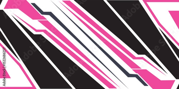 Fototapeta Abstract sporty background with exclusive colors. Abstract racing graphic design, vector design for vehicle wrap, t-shirt, jersey, gamer, esport, racing car, rally, and adventure ready to print.