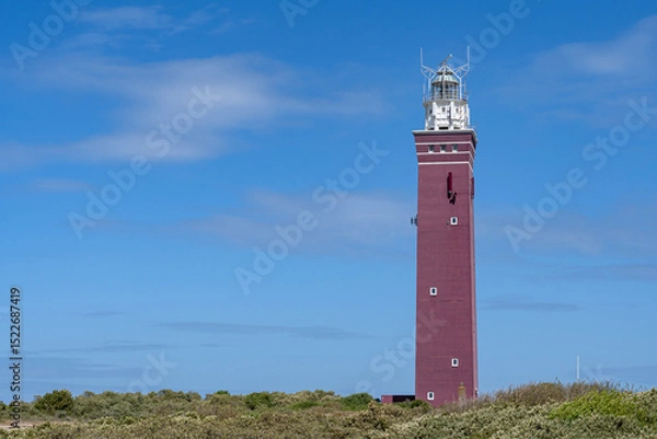 Obraz Westhoofd lighthouse near Ouddorp, Netherlands