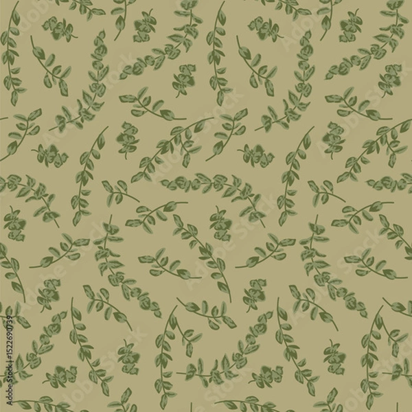 Obraz Seamless Leaves Pattern For Gift Wrap And Fabric Print 
