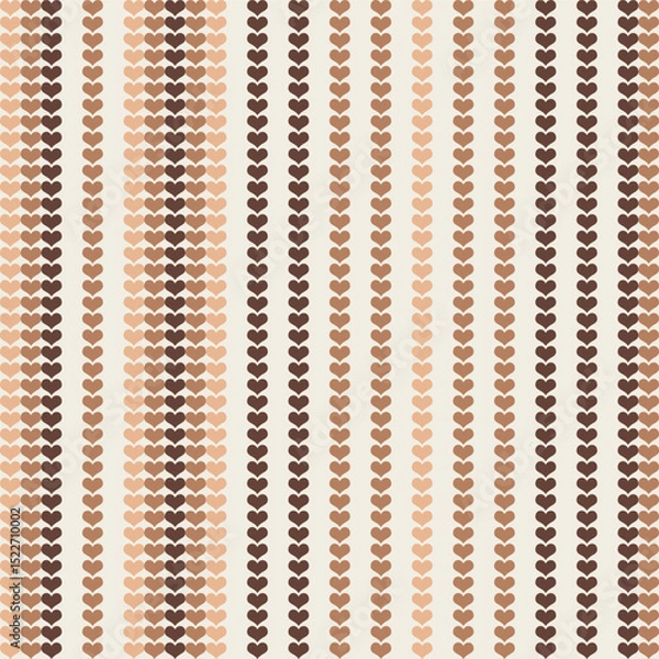 Obraz vector seamless pattern with brown theme Heart Striped texture background pattern for textiles , backgrounds