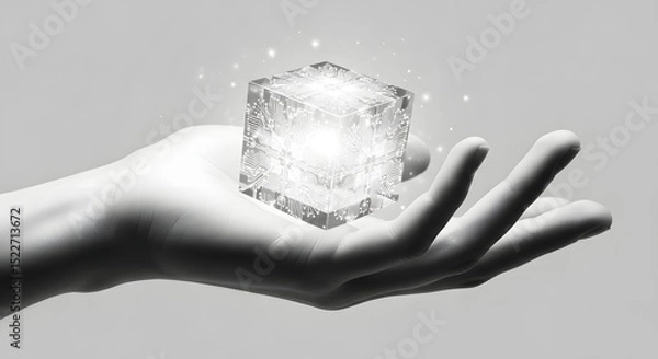 Obraz Laptop With Digital Feather Flock