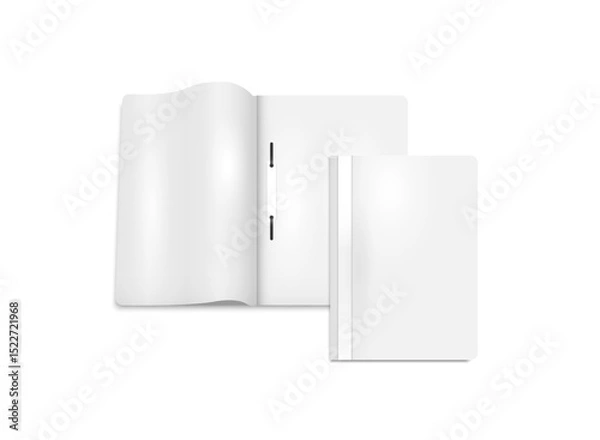 Fototapeta White blank office file folder mockup