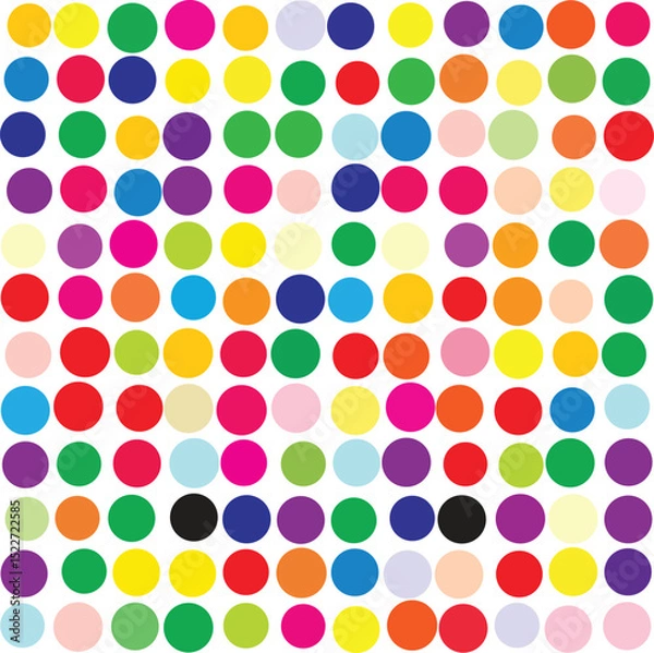 Obraz Colorful round random pattern creating a cheerful and vibrant design