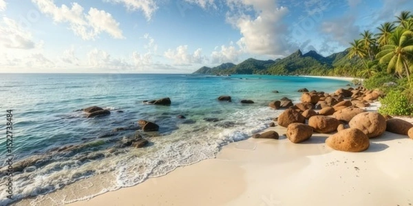 Fototapeta Seychelles Anse Source d'Argent Beach Paradise