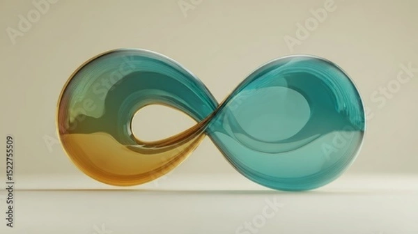 Fototapeta abstract two bubble talk or comment sign symbol. 3d render.