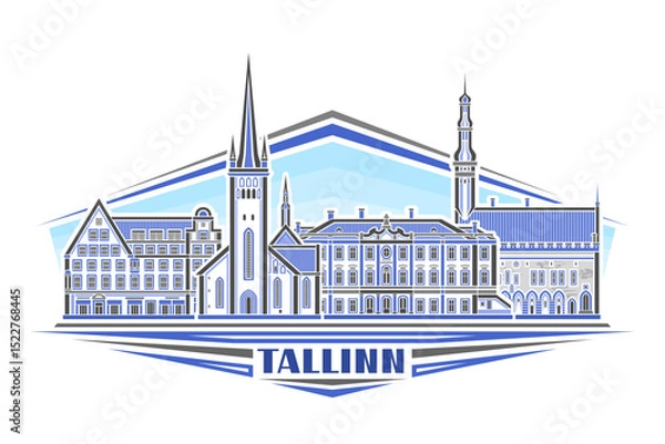 Obraz Vector illustration of Tallinn