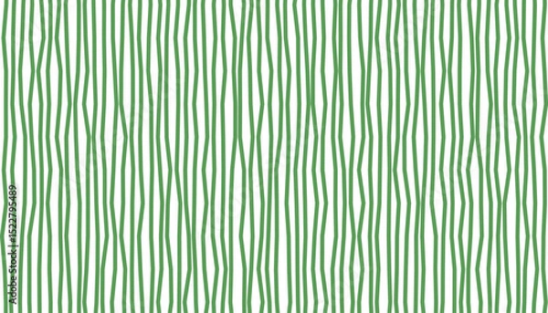 Obraz Seamless Wavy Vertical Stripes: Green Line Pattern