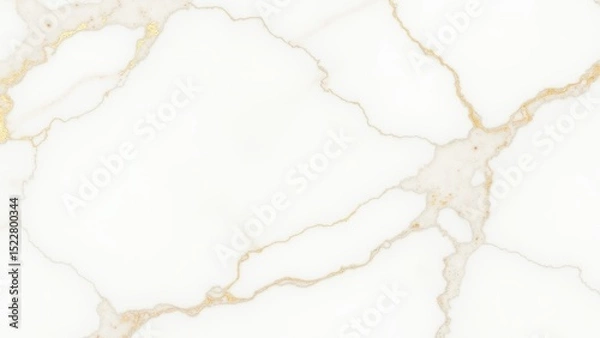 Fototapeta Elegant marble texture in white and gold veins, luxury style perfect for branding or interiors.