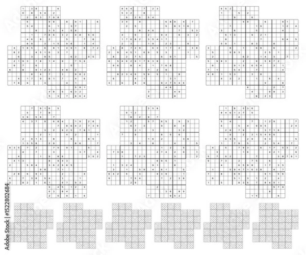 Obraz Kazaguruma Sudoku game set with answers