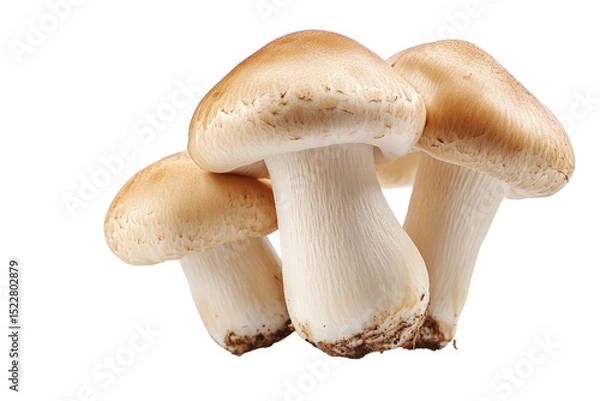 Fototapeta champignon mushrooms isolated on white background, with clipping path. PNG