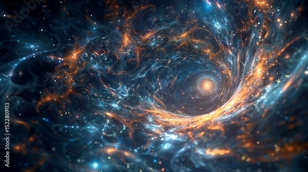 Obraz A high-definition visualization of dark matter particles swirling around a neutron star.