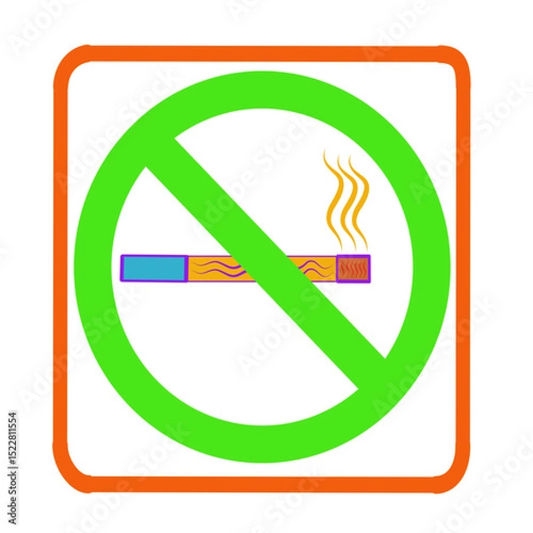 Obraz no smoking logo icon