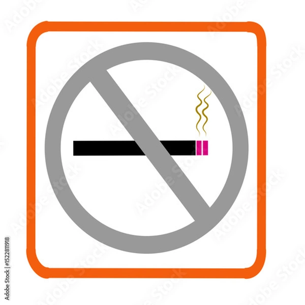 Obraz no smoking logo icon