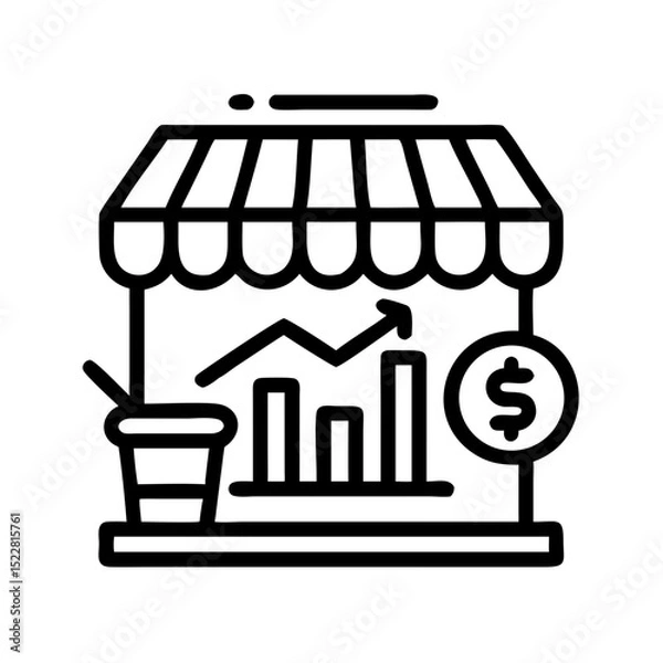 Obraz Shopping concept Icon set Business, shopping bot, shopping platform, hot sale, cloth shop, pet shop, shopping hours, motor shop,