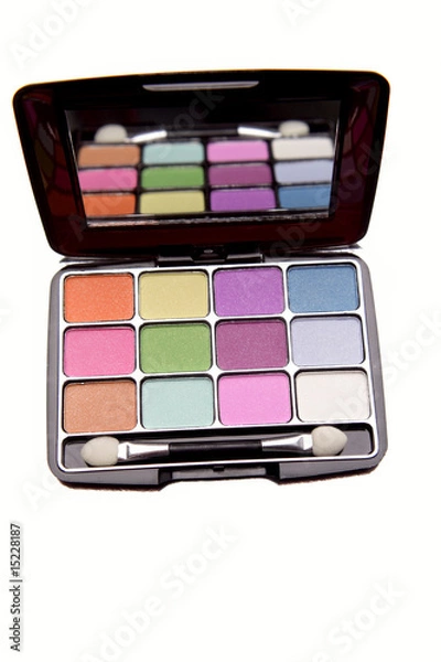 Fototapeta Eye shadow kit isolated over white background