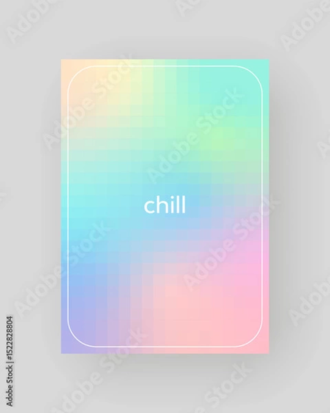 Obraz Poster with soft pixel gradient, pastel color pattern.