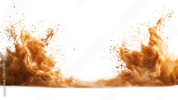Obraz Dust storm swirling on transparent background
