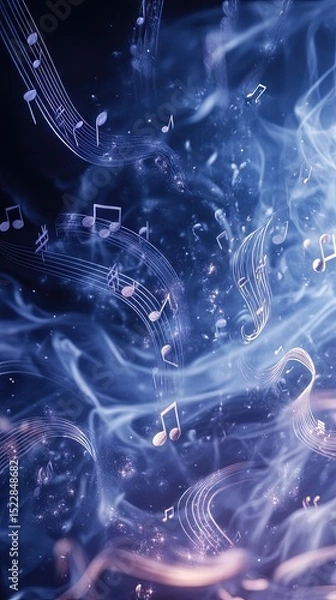 Obraz Soft Symphony of Floating Notes