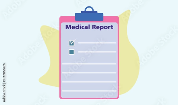 Obraz Medical report checkboard vector illustration