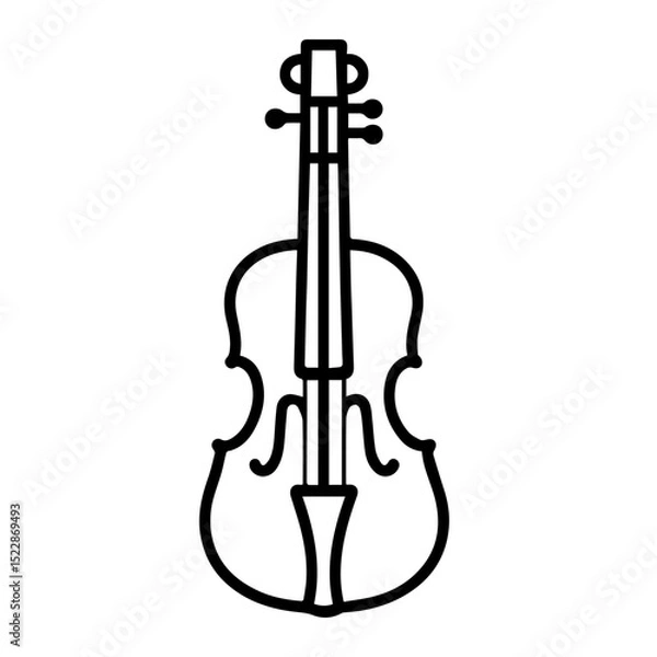 Fototapeta violin icon on white background vector
Vector line icon musical instruments