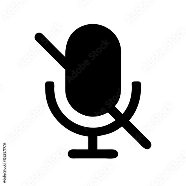 Obraz microphone turned off icon design