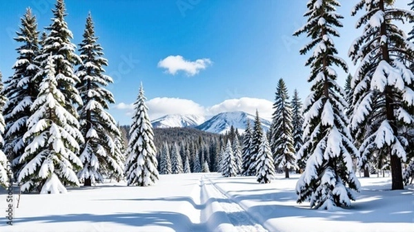 Obraz winter landscape in the mountains