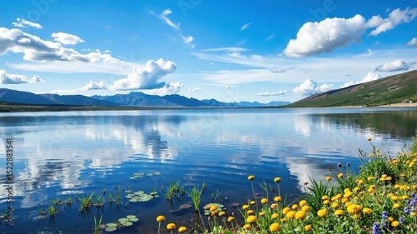 Obraz lake and mountains