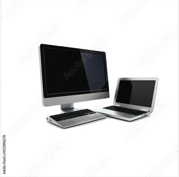 Fototapeta computer and laptop interface view Transparent Background