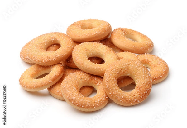 Obraz Heap of sugar ring biscuits