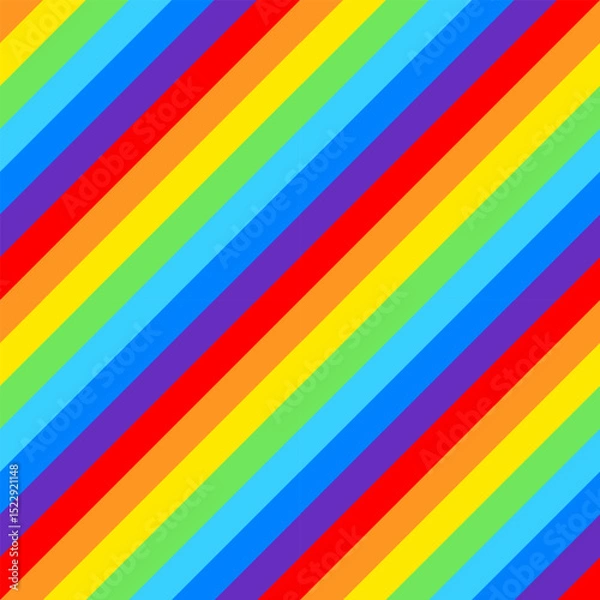 Fototapeta Bright beautiful abstract rainbow seamless pattern with diagonal stripes. Background, print, wallpaper. Vector illustration