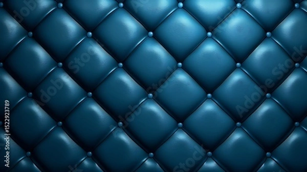 Obraz Luxury blue leather upholstery texture background.