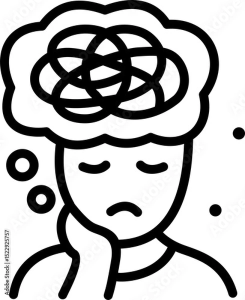 Fototapeta Explore the complexities of overthinking its impact on mental well-being and practical strategies for managing excessive thoughts. Gain insights into cognitive behavioral techniques.
