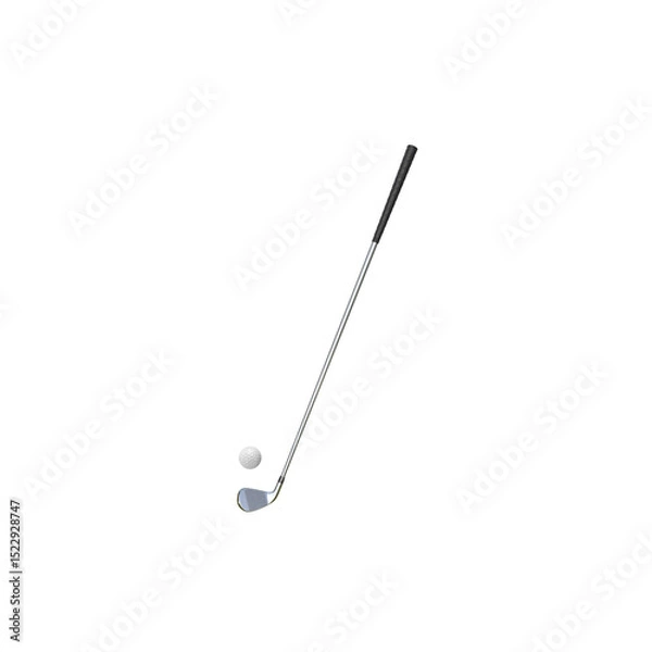 Obraz Golf club Iron hit Golf Ball