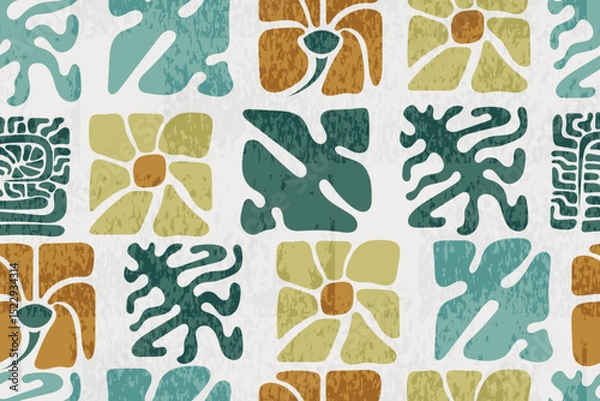 Fototapeta vintage abstract floral pattern or square floral pattern
