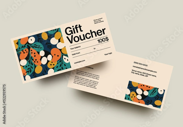 Obraz Abstract Gift Voucher Layout