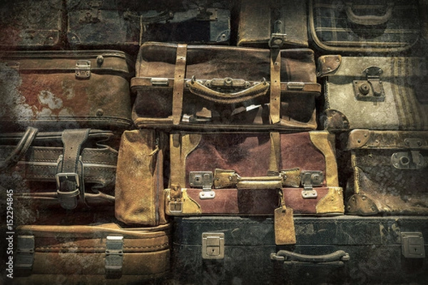 Obraz Retro  luggages bag background