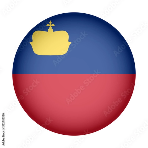 Fototapeta Circular Icon Featuring Diverse European Country Flag Liechtenstein
