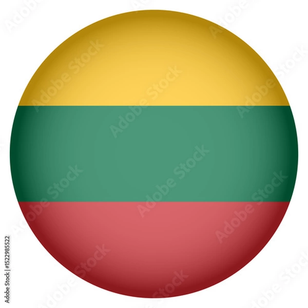 Fototapeta Circular Icon Featuring Diverse European Country Flag Lithuania