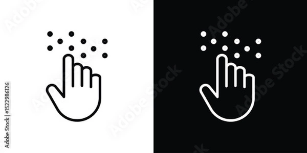 Fototapeta Braille icon Graphic vector set for ui design