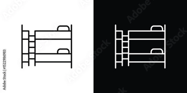 Fototapeta Bunk bed icon Graphic vector set for ui design