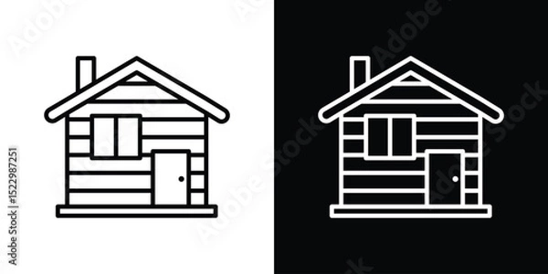 Fototapeta Cabin icon Graphic vector set for ui design