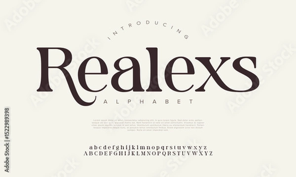 Obraz Abstract Fashion font alphabet. Minimal modern urban fonts for logo, brand etc. Typography typeface uppercase lowercase and number. vector illustration