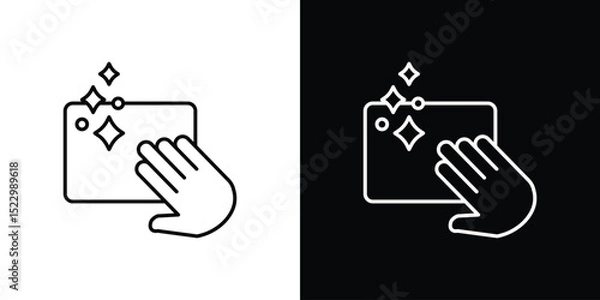 Fototapeta Clean icon Graphic vector set for ui design