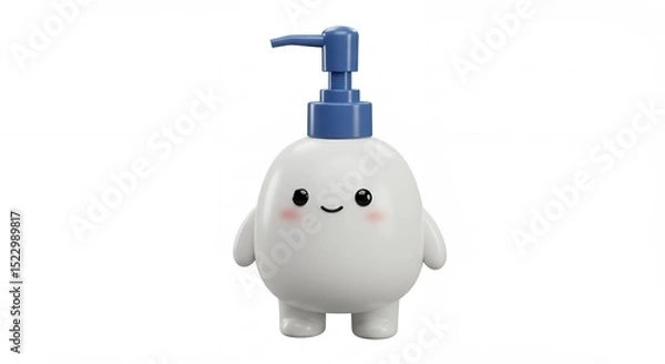 Obraz Cute cartoon character soap dispenser