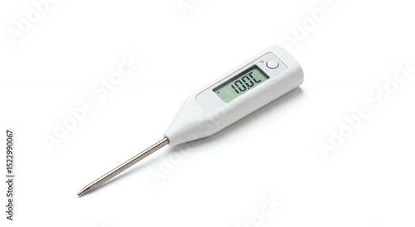 Obraz Digital thermometer on white background