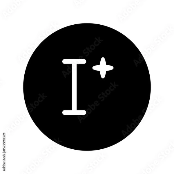 Fototapeta ai input circular line icon