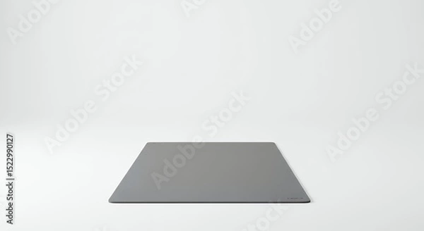 Obraz Gray rectangular rug on white background