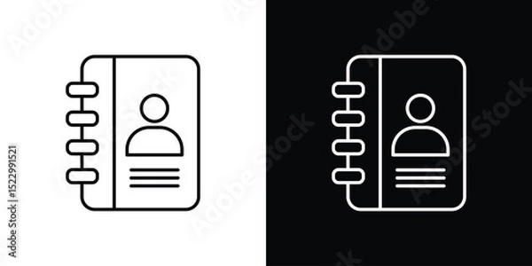Fototapeta Contact book icon Graphic vector set for ui design